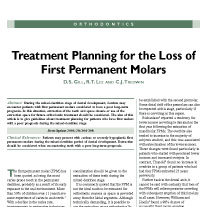 Poor prognosis first permanent molars