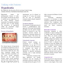 Hypodontia