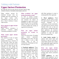 Upper Incisor Protrusion